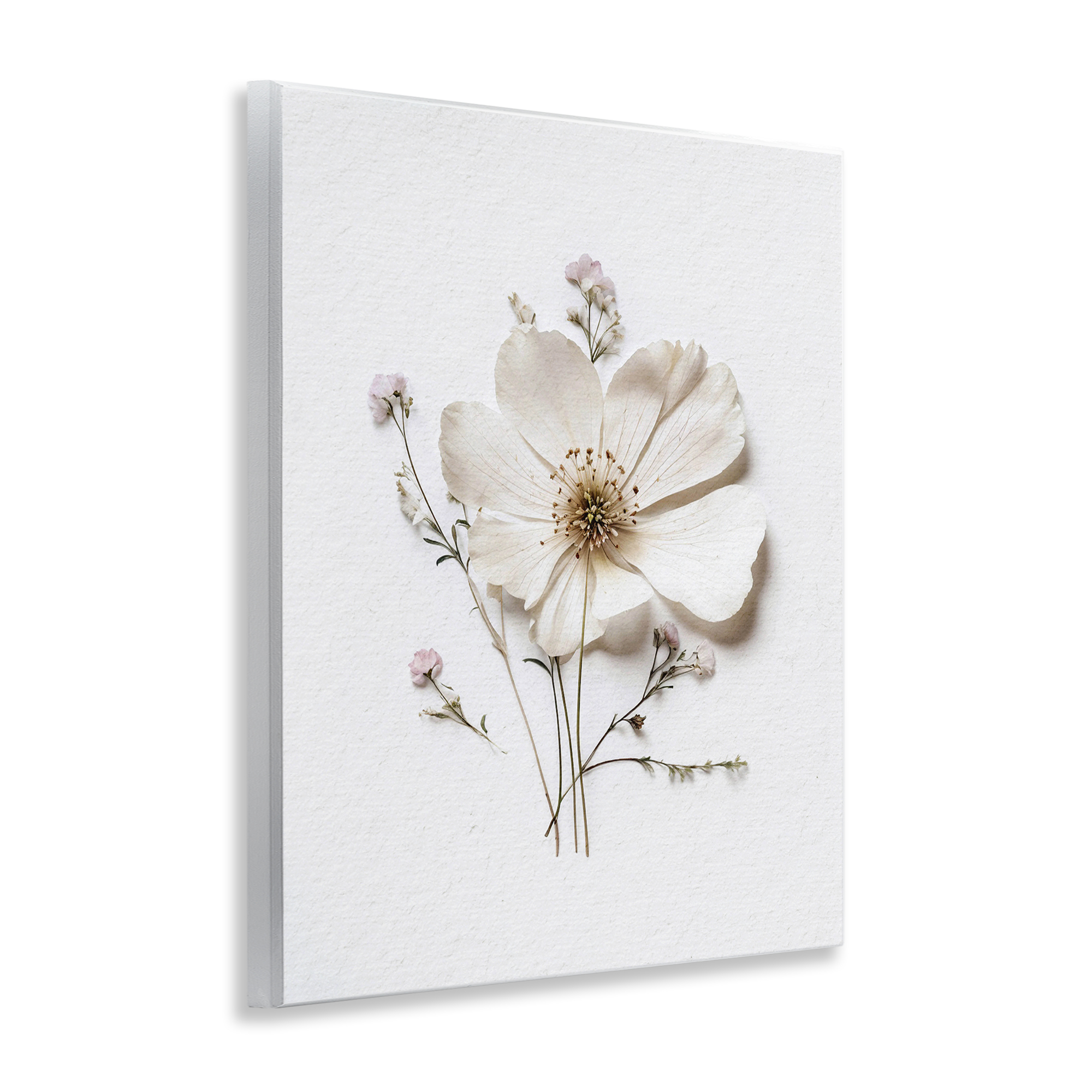 Simple Pressed Cottage Flower Wall Plaque Art, design by Lettered and Lined