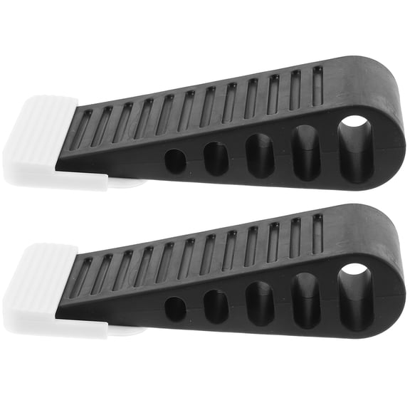 Monyance security door stopper Black Door Stoppers for Carpet & Tile Floors - 2pcs(5.31X1.97X1.18Inches)
