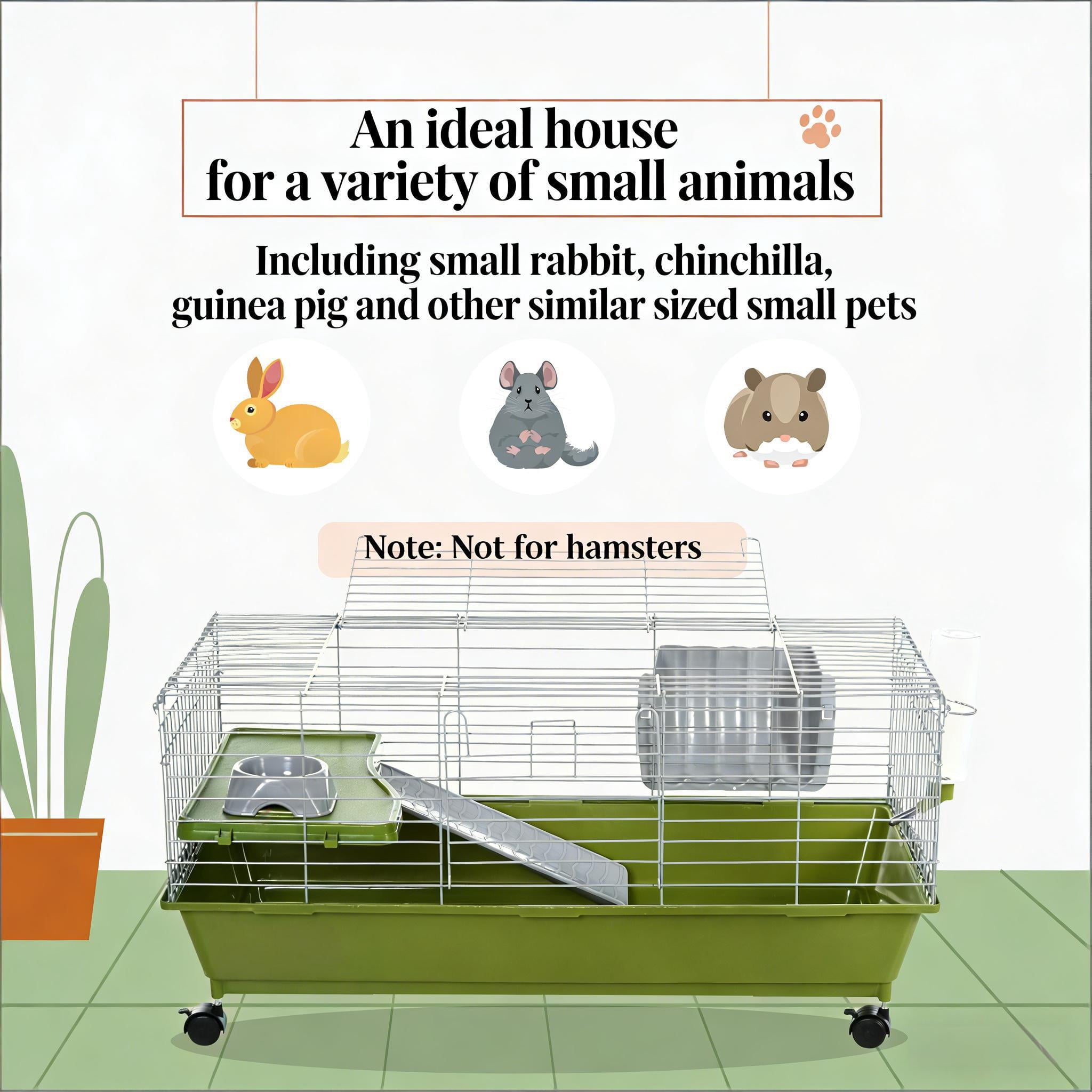 Spacious Animal Cage, Pet Play House Small Animal Cage