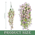 thumbnail image 4 of Faux Flowers Artificial Hanging Flower Outdoor Artificial Petunias for Outdoors UV Resistant Silk Flowers for Outside for Summer Kitchen Porch Patio Balcony Backyard Decor (1Pc,Beige), 4 of 5