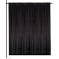 thumbnail image 2 of Velvet Curtain Panel Drape 5W x 12H Black Home Theater Energy Efficient Curtain", 2 of 2