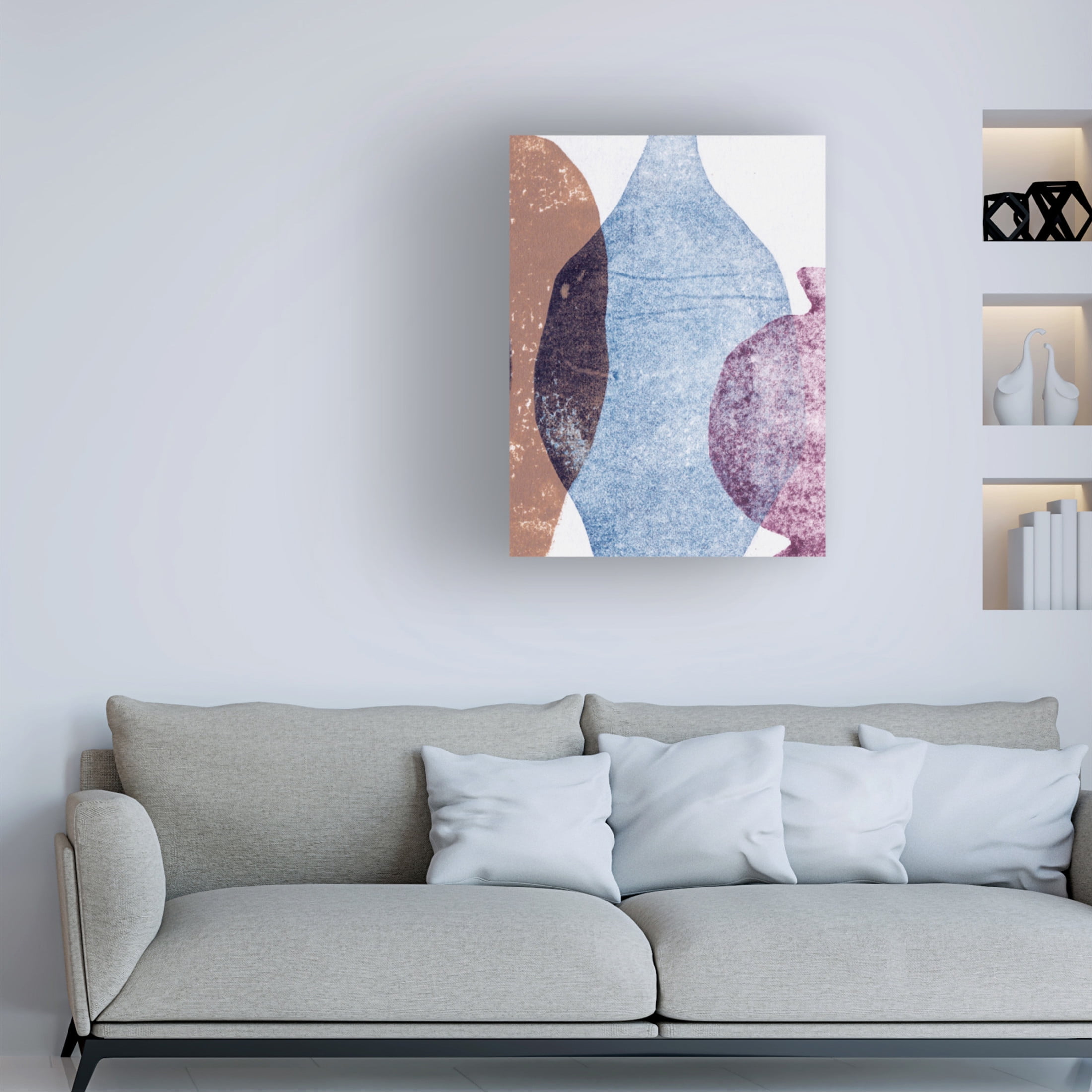 Canvas Wall Art - Pernille Folcarelli 'Vases 5 Blue' Wall Art for Living Room, Bedroom, or Office Décor by Trademark Fine Art - 24 x 32 Inches