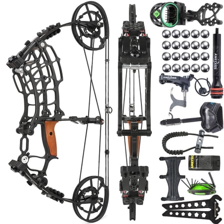 AME Compound Bow Set 30-60lbs Steel Ball Arrows Dual-use Archery Hunting Fishing