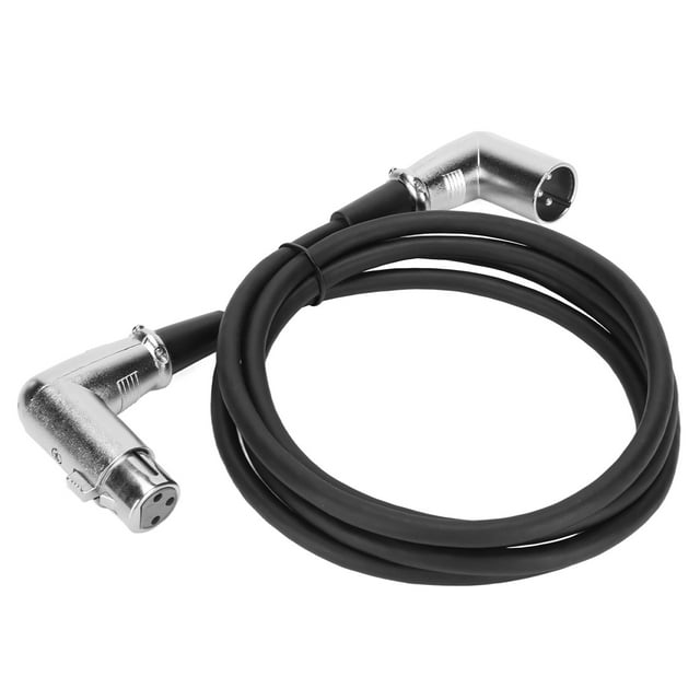 Cable Xlr de 3 Pines, Ángulo Recto Con Plateado de 4.9 Pies Sin Pérdidas Ruidosos Xlr Masculino A Femenino Para Altavoz