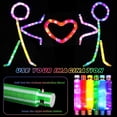 thumbnail image 2 of 12-Piece Glow Stick Party Favor Set, Light Up Pop Tubes With Glow Necklaces And Bracelets, Sensory Toys For Kids, Goodie Bag Fillers, 2 of 7