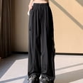 thumbnail image 2 of Kmdttou Wide Leg Cargo Pants Mid-waist Pocket Overalls Casual Pants In Spring And Summer, 2 of 7
