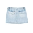 thumbnail image 4 of HH TRAF Verano Femenino Nuevas Faldas Mini Elegantes Botones Bolsillos Decoración Cremallera Azul Cintura Alta Mujeres Casual Falda Vaquera Corta Mujer, 4 of 5