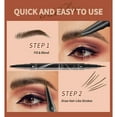 thumbnail image 3 of 2-in-1 Microblading Eyebrow Pen Last All-Day Eyebrow Pencil Magical Waterproof Eye Brow Pencils with 4-Fork-Tip & Precise Brush-Tip for Natural Hair Like Strokes (Gray), 3 of 10
