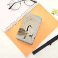 thumbnail image 7 of JIALIOU Nylon Trifold Card Wallet with ID Window Zipper Pocket for Men Women Teen Elegant Goose with Goslings Swimming, 7 of 7