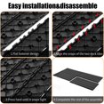 thumbnail image 7 of 44 PCS Plastic Interlocking Deck Tiles, 12" x 12" Patio Outdoor Deck Tiles, Self-draining, Square Patio Floor Decking Tiles for Porch, Poolside, Balcony, Backyard, Indoor and Outdoor Use (Black), 7 of 7