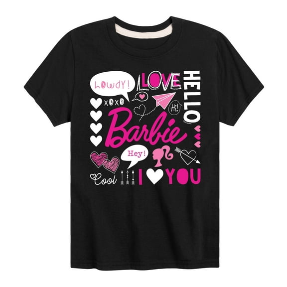 Barbie - Barbie Valentine's Collage - Toddler And Youth Short Sleeve Graphic T-Shirt