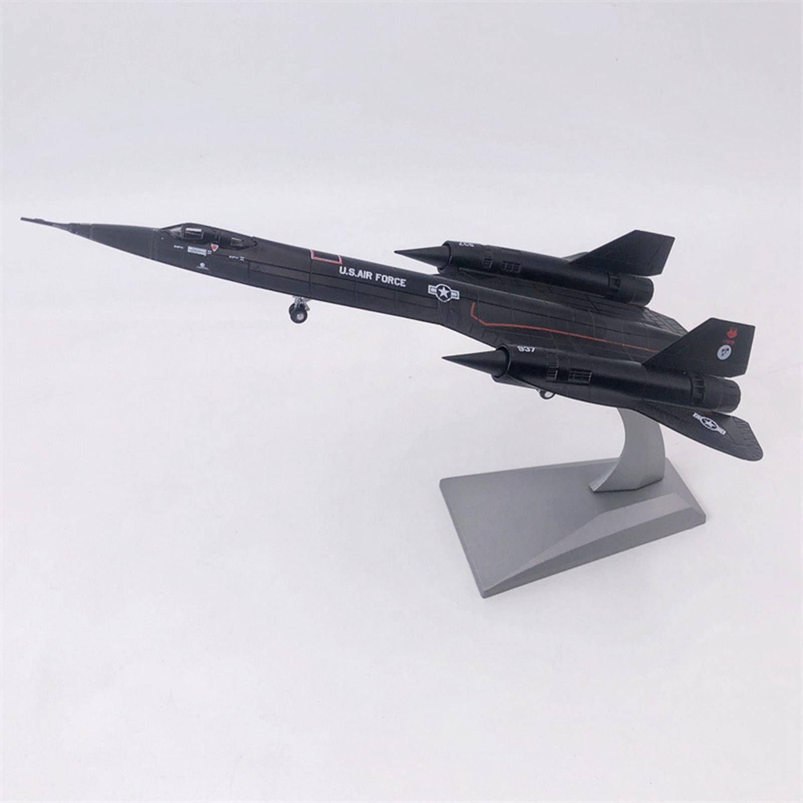 Alloy Diecast 1:144 Blackbird 71A Fighter with Display Stand,Metal Plane Model for Shelf Office Desktop Room Ornaments