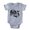 Heather Grey, variant on CafePress - Gothic Skull Initial V - Cute Infant Baby Football Bodysuit