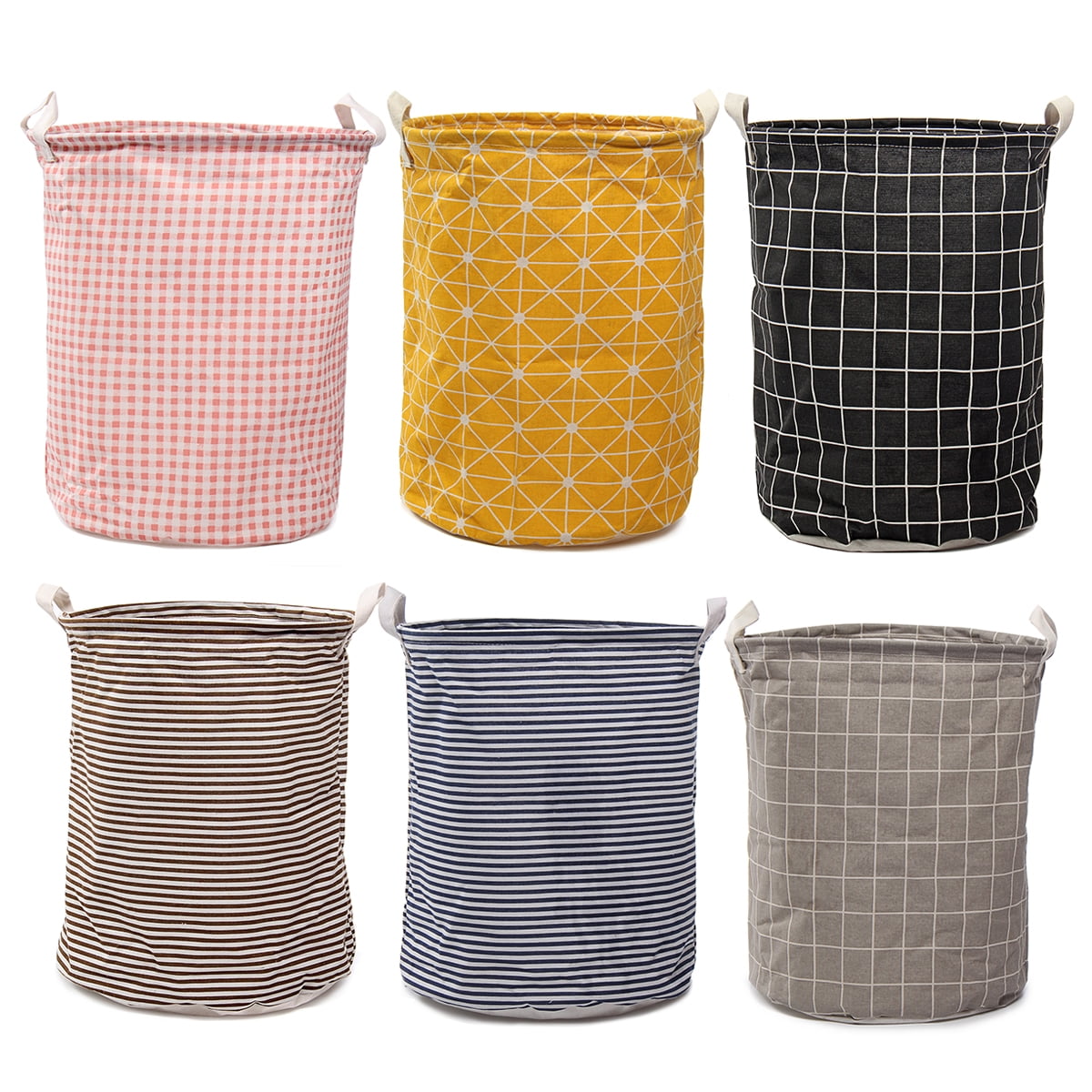 Laundry Basket Bag Foldable Cotton Linen Washing Clothes Hamper Storage Toys HOT 