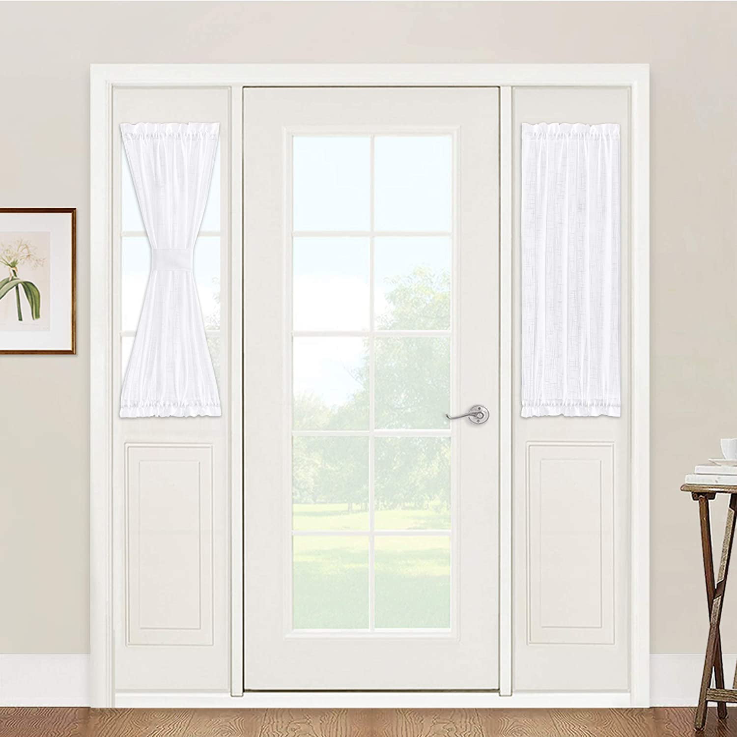 Sidelight Panels Door Window Treatments, Curtains On Front Door Window