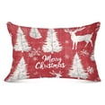 thumbnail image 3 of Pillow Case Plush Pillow Red Plaid Pattern with Reindeer Case standard size/King size/Queen size Bed Pillow Pillowcases, 3 of 9