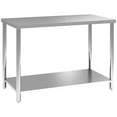 thumbnail image 1 of HOMCOM Stainless Steel Prep Table, Heavy Duty Workbench Table, 1 of 10
