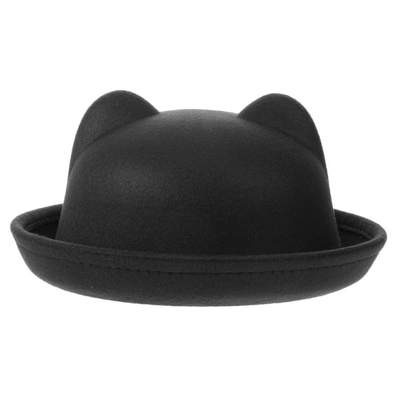 HONMEET 1Pack Cat Ear Top Hat in Black for Toddlers and Kids Costume Accessories
