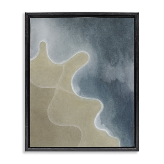 Stupell Industries Contemporary Turning The Tides Contour Black Floating Frame Canvas Art, 17 x 21, by Grace Popp