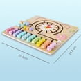 thumbnail image 2 of Wooden Puzzle Number Maze Kids Double-sided Learning Board Match Puzzles Games Drawing Board Educational Teaching Clock Toys, 2 of 7