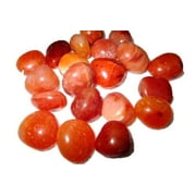 Wow Carnelian Tumbled Stone 100 Grams Genuine Approx. 0.75" to 1"inch w/Velvet Pouch Original Gemstone Natural Polished Spiritual Psychic Healing Image is JUST A Reference