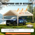 thumbnail image 3 of VEVOR Carport Replacement Canopy Cover 10 x 20 ft, Garage Top Tent Shelter Tarp Heavy-Duty Waterproof & UV Protected, Easy Installation with Ball Bungees,Beige (Only Top Cover, Frame Not Include), 3 of 9