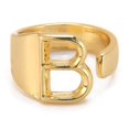 thumbnail image 5 of Exaggerated Retro Initial Letter Ring - Gold Metal Alphabet A-Z Index Finger Rings for Women - European and American Style Birthday Gift, 5 of 5