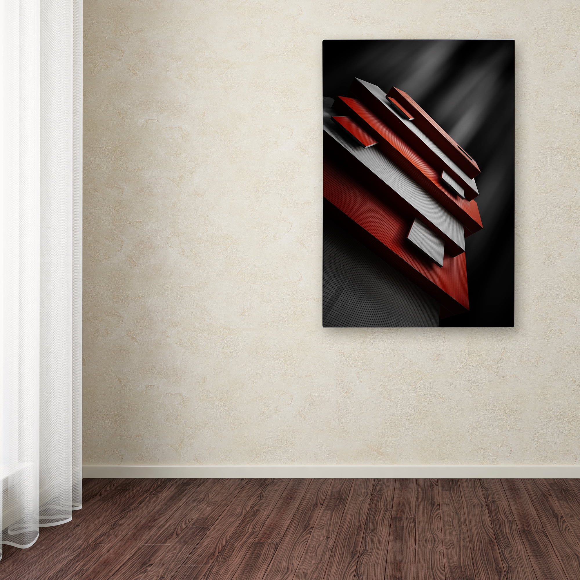 Trademark Fine Art 'Red & White' Canvas Art by Ajkabajka