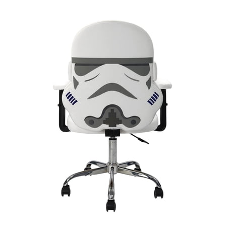 Impressions Vanity Stormtrooper Swivel Chair Faux Leather Adjustable Vanity Chair Chrome Base