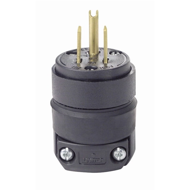 Plug Leviton Residential de caucho con punta recta/rectilínea 5-15P