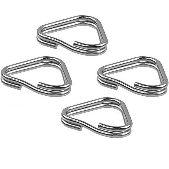 Foto&Tech Extra Thick Extra Durable 100% Stainless Steel 4PCS Lug Ring Camera Strap Triangle Split Ring Hook Compatible with Fujifilm Lecia Nikon Canon Sony Olympus Pentax Panasonic SLR RF Mirrorless