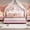 Pink, variant on MODERNLUXE 400LBS Full size Bed Frame, PU Upholstered Platform Bed with Crown Headboard,Princess Wood Platform Bed, Heavy Duty Wood Slats,No Box Spring Require,Easy Assembly, White