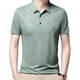 thumbnail image 3 of Camiseta de manga corta Fernando transpirable informal con estampado de rayas Talla L verde, 3 of 8