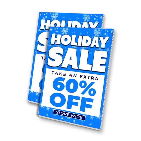 Holiday Sale 60 Percent Off (24" X 36") 4mm Corrugated Plastic Panel, Graphics Applied To 1 Side (Pk of 2)