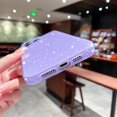 thumbnail image 6 of Compatible with iPhone 14 Pro Max Case 6.7 inch, Cute Glitter Bling Slim Bumper Shockproof Sparkly Soft Phone Case for Women Girls (Purple), 6 of 13