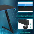 thumbnail image 6 of YRLLENSDAN Gaming Table with Headphone Hook, 47 inch Large Gaming Computer Desk Table, PC Gamer Table for Home Office, Computer Workstation with Z-Shaped Steel Leg, Black and Blue, 6 of 8