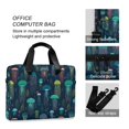 thumbnail image 4 of FORMRS 16" Laptop Bag Carrying Sleeve Case with Handle Travel Shoulder Briefcase, Green Jellyfish Pattern, 4 of 8