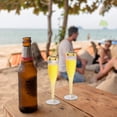thumbnail image 4 of EASTIN Gold Glitter Plastic Champagne Flutes Disposable 6.5 Glitter Plastic Party, 4 of 6