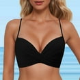 thumbnail image 2 of MKLEKYY Trajes De Baño Mujer 2 Piezas Women Back Stainless Steel Hooks Swimwear Tops Underwire Full Coverage Bikini Top Push Up Swim Crop Top Tie Back Bathing Suit Tops, 2 of 5