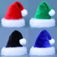 thumbnail image 2 of Gorro de Navidad de felpa gruesa para adultos y niños, rojo, azul, verde y negro, 2023, regalo de decoración de Navidad, gorro de Año Nuevo 2024, 2 of 5
