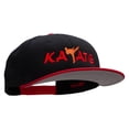 thumbnail image 5 of Orange Karate Kick Embroidered Two Tone Flat Bill Snapback - Red Black OSFM, 5 of 5
