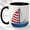 Black, variant on Striped Sailboat Coffee Mug, Nautical Boat Mug, Ceramic 11 oz
