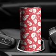 thumbnail image 3 of 20oz Red Christmas Snowman Pattern Skinny Tumblers Stainless Steel Tumbler with Lid and Straw,Vacuum Insulated Double Wall Travel Tumbler Cups with Cleaning Brush for Coffee,Tea, 3 of 6