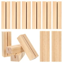 Mobutofu 12Pcs Wood Table Card Holder Rectangular Photo Stands for Kitchen and Dining Room