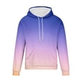 thumbnail image 2 of skpabo Mens Hoodies Warehouse Mens Gradient Printed Hooded Sweatshirts Pullover Long Sleeve Hoody Drawstring Casual Tops Hooded Sportswear with Pockets Size 8-24, 2 of 4