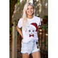 thumbnail image 3 of Cute Santa Kitty Merry Christmas Plus Size Crewneck Graphic Tee Shirt Brisco Brands 2X, 3 of 5