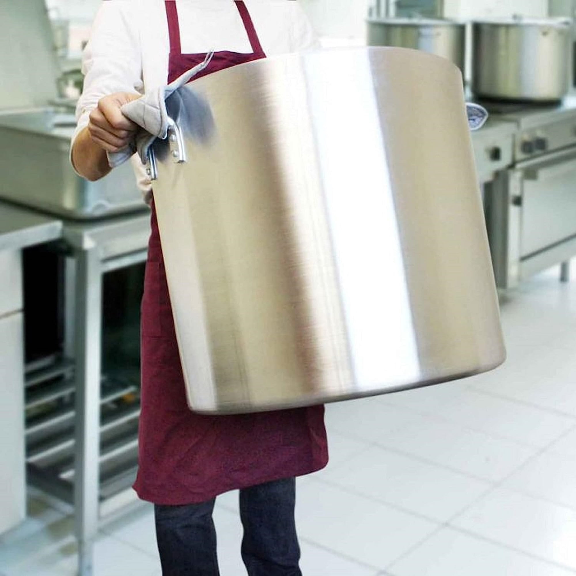 16.75" Aluminum Stock Pot Lid - 1.8mm Thick, Fits 60 Quart Pots, Dishwasher Safe