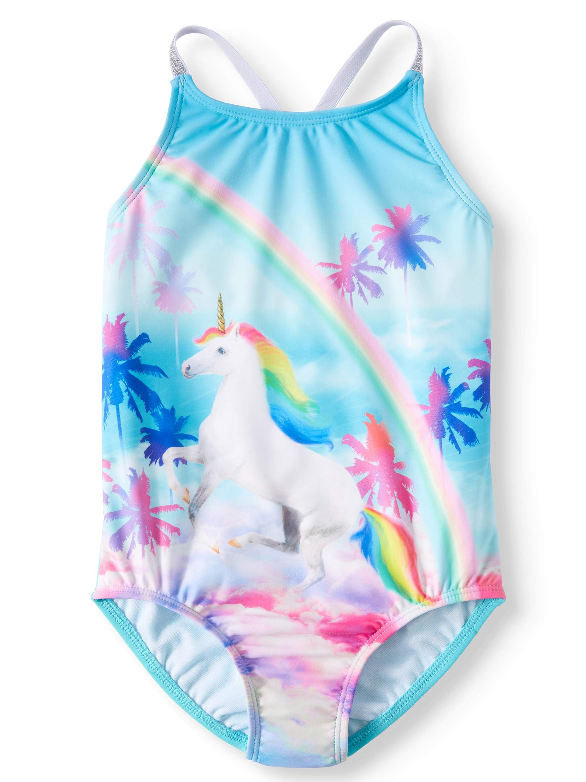 Unicorn Delux One-Piece Swimsuit (Little Girls & Big Girls) - Walmart.com