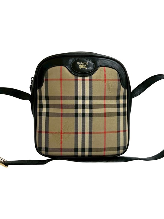Pre-Owned Burberry's Nova Check Canvas and Leather Mini Shoulder Bag/Pochette in... (Good)
