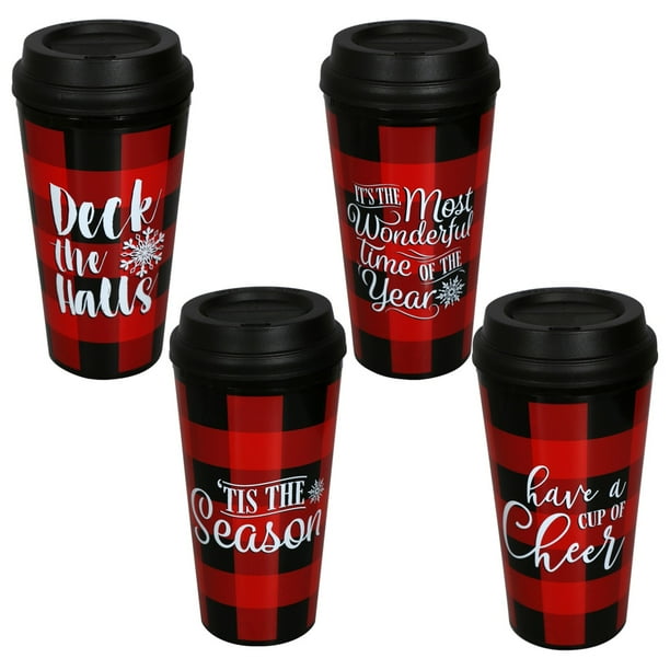 Reusable Coffee Cups with Lids, Reusable Coffee Cup, Christmas Tumbler